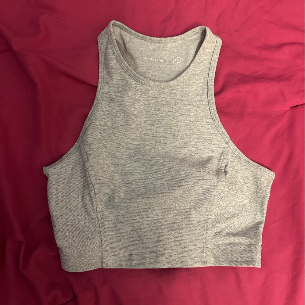 Outdoor Voices Heather Gray Sports Bra - Picture 1 of 3
